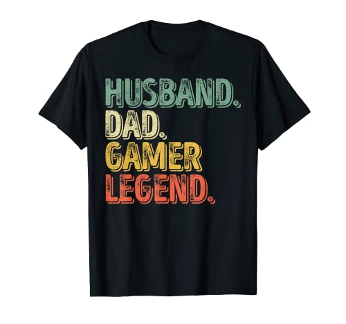 Herren Husband Dad Gamer Legend Shirt Funny Father's Day Gift T-Shirt von Funny Husband Dad Gamer Legend Shirts
