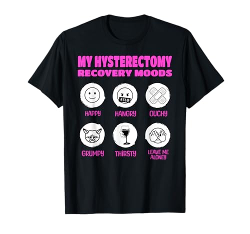 Funny Hysterectomy & Endometriosis Uterus Apparel - Lustiges T-Shirt für Frauen - Schwarz, V-Ausschnitt, Kurzarm, Größe S von Funny Hysterectomy & Endometriosis Uterus Apparel