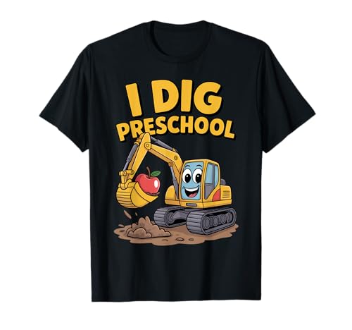 I Dig Preschool Cute Digger Back to School Toddler Boys Kids T-Shirt I Dig Preschool Cute Digger Back to School Toddler Boys Kids T-Shirt von Funny I Dig Preschool Construction Back to School