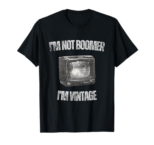 Lustiges Geschenk für Papa und Mama Vintage Fernsehen T-Shirt Lustiges Geschenk für Papa und Mama Vintage Fernsehen T-Shirt von Funny I'm Not Boomer I'm Vintage
