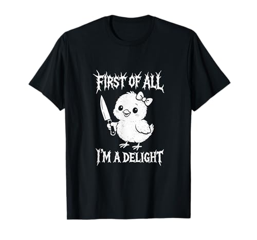 Zuallererst bin ich ein entzückendes süßes Mädchen mit einem Messer T-Shirt Zuallererst bin ich ein entzückendes süßes Mädchen mit einem Messer T-Shirt von Funny I'm a Delight Tees and Gifts