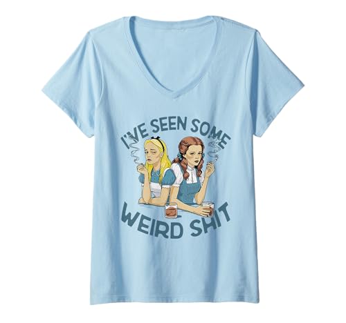 Damen Ich habe komisches Zeug gesehen T-Shirt mit V-Ausschnitt Damen Ich habe komisches Zeug gesehen T-Shirt mit V-Ausschnitt von Funny I've Seen Some Weird Shit Tee Shirt