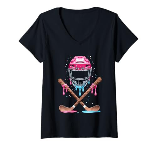 Damen Hockeyschläger Eiscreme Streuen Drip Sport Junge Jugend Spieler T-Shirt mit V-Ausschnitt Damen Hockeyschläger Eiscreme Streuen Drip Sport Junge Jugend Spieler T-Shirt mit V-Ausschnitt von Funny Ice Cream Drippy Hockey Sticks Fan Apparel