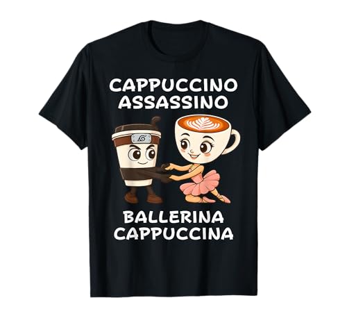 Cappuccino Assassino Ballerina Italienisch Brainrot Meme Kinder T-Shirt Cappuccino Assassino Ballerina Italienisch Brainrot Meme Kinder T-Shirt von Funny Internet Humor Birthday or Couple Matching