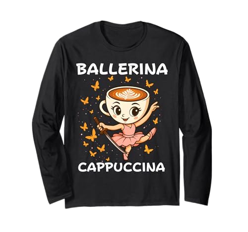 Ballerina Cappuccino Italienisch Brainrot Meme Samurai Kinder Mädchen Langarmshirt Ballerina Cappuccino Italienisch Brainrot Meme Samurai Kinder Mädchen Langarmshirt von Funny Internet Humor Cute Ninja Warrior Costume