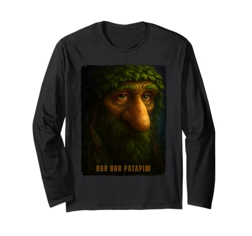 BRR BRR Patapim Italian Brainrot Meme im Vintage-Design für Kinder Langarmshirt BRR BRR Patapim Italian Brainrot Meme im Vintage-Design für Kinder Langarmshirt von Funny Internet Humor Italian Brainrot Retro Style