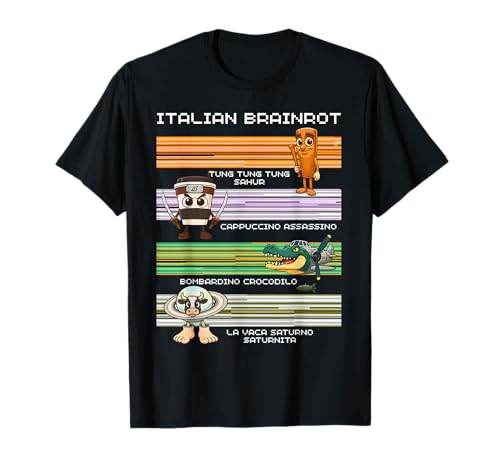Italienisches Brainrot-Meme, lustiger Kompilationscharakter, Generation Z, Kinder T-Shirt von Funny Internet Humor Trendy Retro Gaming Design