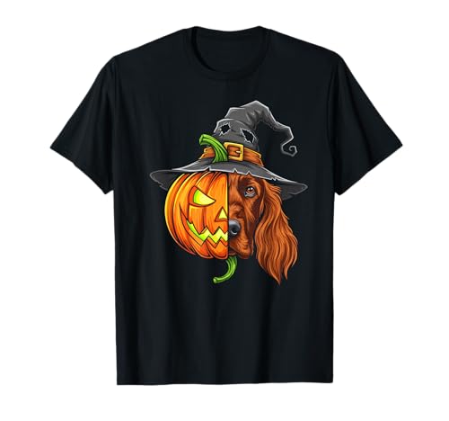 Irish Setter Kürbis Jack O Laterne Halloween Herren Damen T-Shirt Irish Setter Kürbis Jack O Laterne Halloween Herren Damen T-Shirt von Funny Irish Setter Lover Halloween Pumpkin Outfits