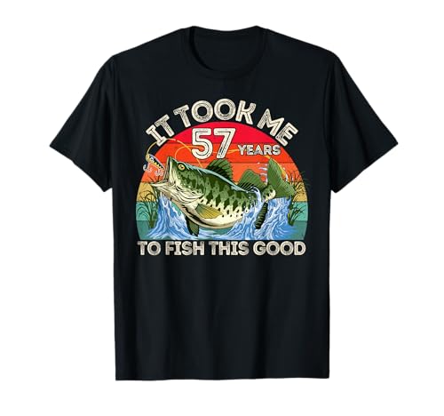 Fischer zum 57. Geburtstag, lustiger 57. Geburtstag, für Männer T-Shirt Fischer zum 57. Geburtstag, lustiger 57. Geburtstag, für Männer T-Shirt von Funny It Took Me 57 Years To Fish This Good Tee