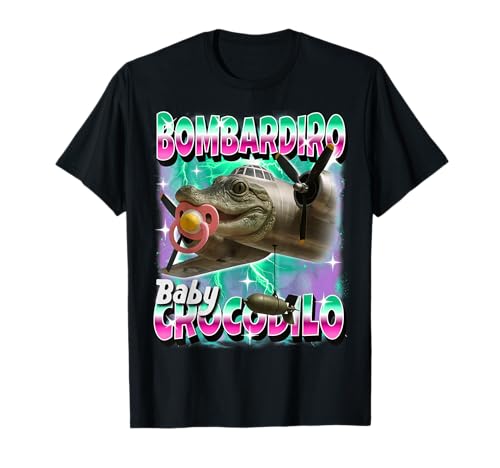 Bombardiro-Crocodilo Italian-Brainrot Keine schlechten Tropfen für Kinder T-Shirt Bombardiro-Crocodilo Italian-Brainrot Keine schlechten Tropfen für Kinder T-Shirt von Funny Italian-Brainrot AI Generated Animals Meme