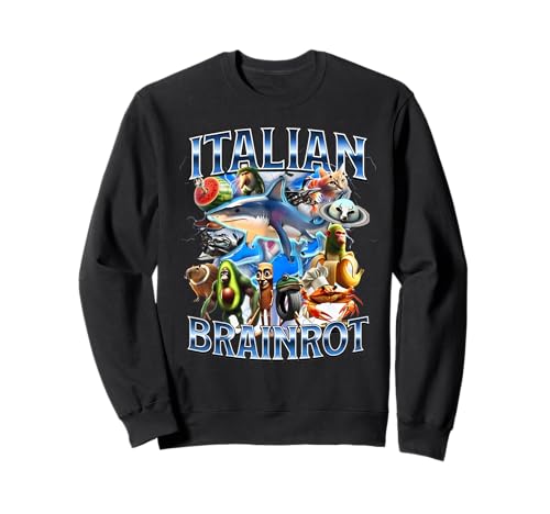 Tralalero Tralala Italian Brainrot Lustiges Hai-Meme für Kinder Sweatshirt Tralalero Tralala Italian Brainrot Lustiges Hai-Meme für Kinder Sweatshirt von Funny Italian Brainrot Gen Z Humor Meme Men Women