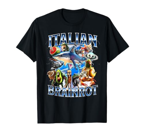 Tralalero Tralala Italian Brainrot Lustiges Hai-Meme für Kinder T-Shirt Tralalero Tralala Italian Brainrot Lustiges Hai-Meme für Kinder T-Shirt von Funny Italian Brainrot Gen Z Humor Meme Men Women
