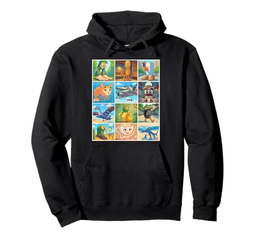 Types of Italian Brainrot Meme Character Hand Drawn for Kids Pullover Hoodie Types of Italian Brainrot Meme Character Hand Drawn for Kids Pullover Hoodie von Funny Italian Brainrot Meme For Kids Boys & Girls