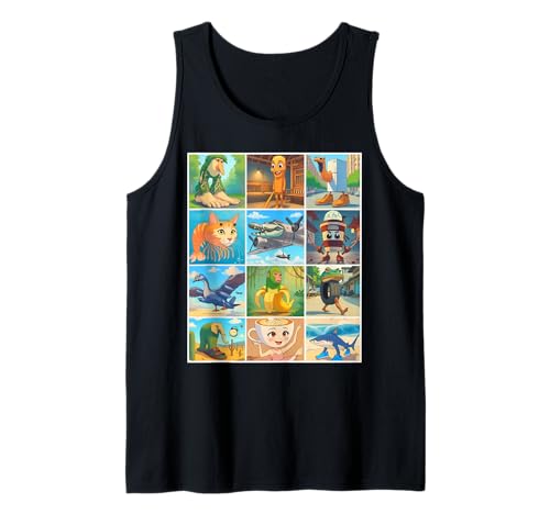 Types of Italian Brainrot Meme Character Hand Drawn for Kids Tank Top Types of Italian Brainrot Meme Character Hand Drawn for Kids Tank Top von Funny Italian Brainrot Meme For Kids Boys & Girls