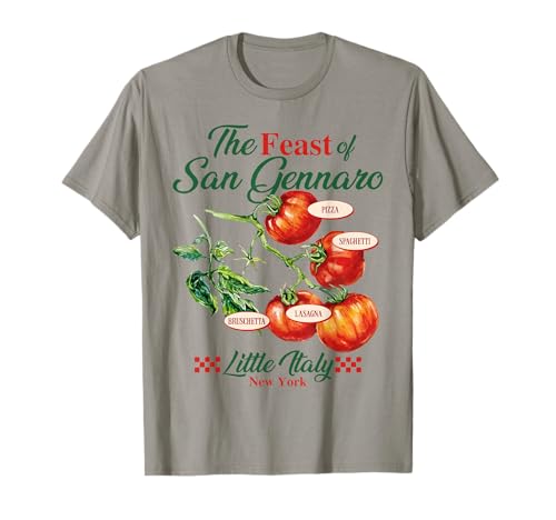Fest der San Gennaro Tomate Italien Italienisch Essen Frauen Männer T-Shirt von Funny Italian Tomato Lover Women Men