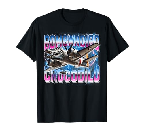 Bombardiro-Crocodilo Italienisch-Brainrot Lustig Gen Z Herren Damen T-Shirt von Funny Italian-brainrot Ai Generated Animals Meme