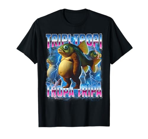 Trippi-Troppi-Troppa-Trippa Italian-Brainrot Lustiges Gen Z Herren T-Shirt von Funny Italian-brainrot Ai Generated Animals Meme