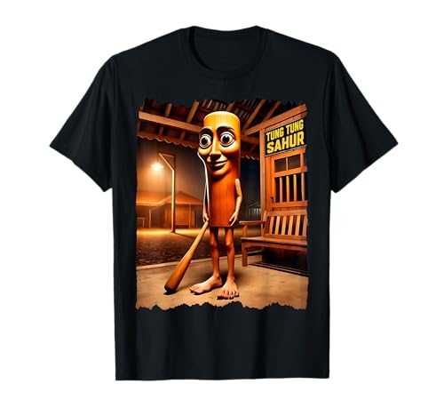 Tung-Tung-Sahur Italienisch-Brainrot Lustig Gen Z Männer Frauen Jugend T-Shirt von Funny Italian-brainrot Ai Generated Animals Meme