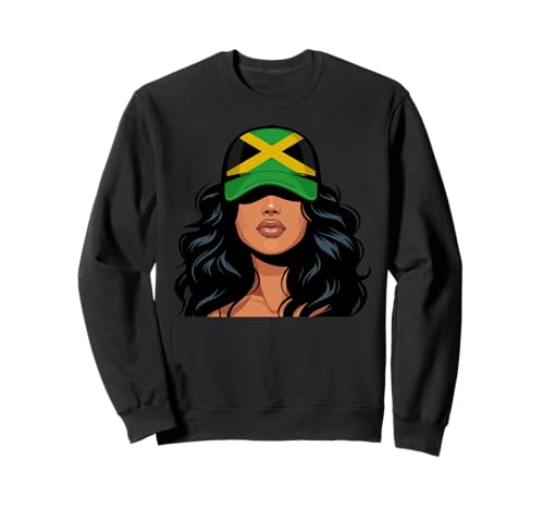 Jamaikanisches Mädchen, Jamaika-Flagge, stolze Afro-Jamaikanische Frauen Sweatshirt Jamaikanisches Mädchen, Jamaika-Flagge, stolze Afro-Jamaikanische Frauen Sweatshirt von Funny Jamaica For Men Women Kids Jamaican Outfit