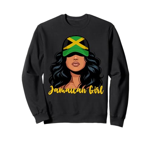 Jamaikanisches Mädchen, Jamaika-Flagge, stolze Afro-Jamaikanische Frauen Sweatshirt von Funny Jamaica For Men Women Kids Jamaican Outfit