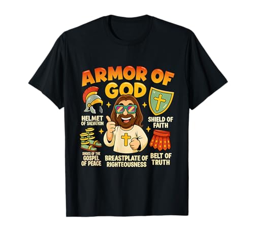 Christliches süßes Baby Junge Kleinkind Jesus Rüstung Gottes T-Shirt Christliches süßes Baby Junge Kleinkind Jesus Rüstung Gottes T-Shirt von Funny Jesus Kids Boy Gift