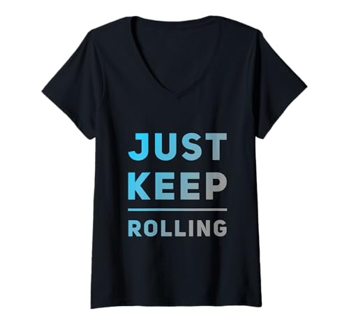 Damen Lustiges Jiujitsu BJJ Zitat Just Keep Rolling BJJ Mat Jiujitsu T-Shirt mit V-Ausschnitt Damen Lustiges Jiujitsu BJJ Zitat Just Keep Rolling BJJ Mat Jiujitsu T-Shirt mit V-Ausschnitt von Funny Jiu Jitsu Quotes Just Keep Rolling BJJ Shirt