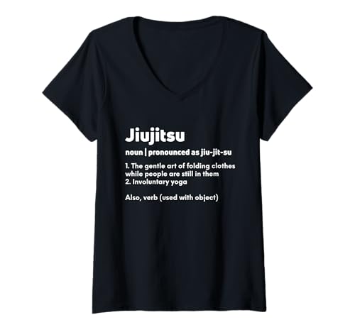 Damen Lustiges Jiujitsu Jiu Jitsu Jiu-Jitsu Definition Bedeutung Design T-Shirt mit V-Ausschnitt Damen Lustiges Jiujitsu Jiu Jitsu Jiu-Jitsu Definition Bedeutung Design T-Shirt mit V-Ausschnitt von Funny Jiujitsu Designs