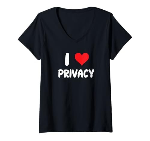 Damen Ich liebe Datenschutz - Heart Private Rules Regulation Laws Kunde T-Shirt mit V-Ausschnitt Damen Ich liebe Datenschutz - Heart Private Rules Regulation Laws Kunde T-Shirt mit V-Ausschnitt von Funny Job Hobby Boss Co-Worker for Men Women by RJ