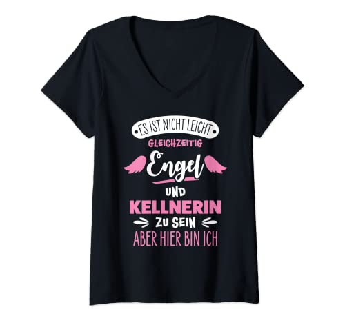 Damen Kellnerin Lustiger Spruch Kellner Geschenk Bedienung T-Shirt mit V-Ausschnitt Damen Kellnerin Lustiger Spruch Kellner Geschenk Bedienung T-Shirt mit V-Ausschnitt von Funny Job Quotes