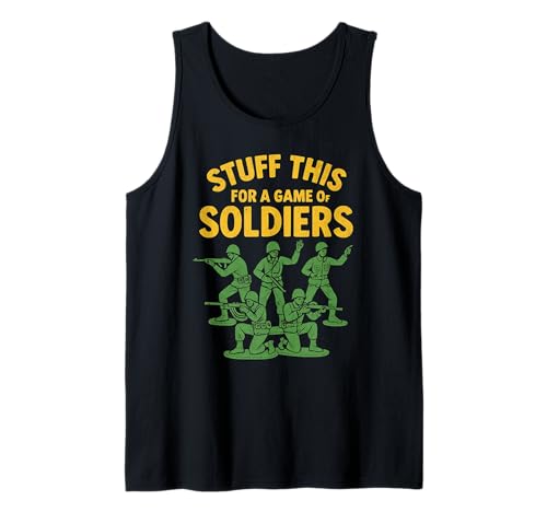 Lustiger sarkastischer Witz Väter Soldaten Männer Snarky Humor Tank Top von Funny Joke Designs For Men and Women