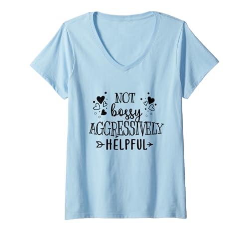 Damen Not Bossy Aggressively Helpful Boss Mom Women Motivational T-Shirt mit V-Ausschnitt Damen Not Bossy Aggressively Helpful Boss Mom Women Motivational T-Shirt mit V-Ausschnitt von Funny Joke Im Not Bossy Leadership Lady Quote