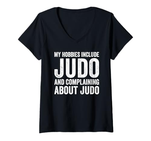 Damen Zu Meinen Hobbys gehören Judo Funny Judoka T-Shirt mit V-Ausschnitt Damen Zu Meinen Hobbys gehören Judo Funny Judoka T-Shirt mit V-Ausschnitt von Funny Judo Apparel