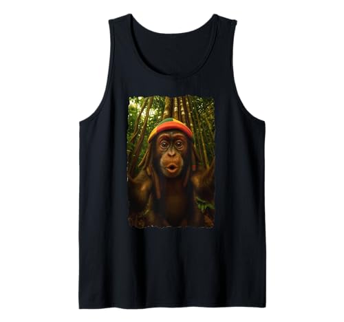 Rasta Affe Selfie versteckt sich vor Bany Mama Face Meme Tank Top Rasta Affe Selfie versteckt sich vor Bany Mama Face Meme Tank Top von Funny Jungle Vibes Monkey Face Humor Tee