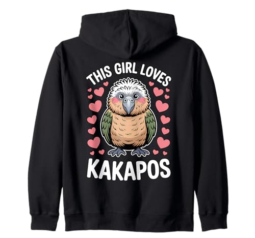 Dieses Mädchen liebt Kakapos Lustiger Kakapo Kapuzenjacke Dieses Mädchen liebt Kakapos Lustiger Kakapo Kapuzenjacke von Funny Kakapos Cute Kakapo Design