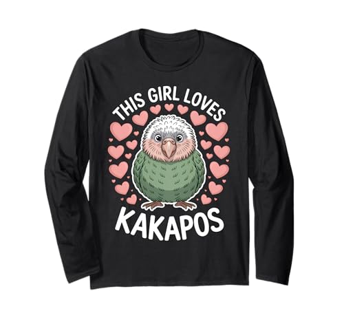 Dieses Mädchen liebt Kakapos Lustiger Kakapo Langarmshirt Dieses Mädchen liebt Kakapos Lustiger Kakapo Langarmshirt von Funny Kakapos Cute Kakapo Designs