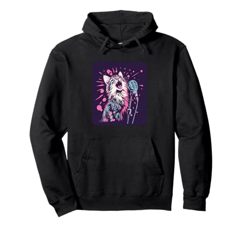 Singende Nacht Katze Kostüm für Jungen und Mädchen Pullover Hoodie Singende Nacht Katze Kostüm für Jungen und Mädchen Pullover Hoodie von Funny Karaoke Cat