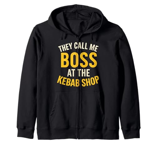 Sie nennen Mich Boss im Kebab Shop Lustig für Männer und Frauen. Kapuzenjacke Sie nennen Mich Boss im Kebab Shop Lustig für Männer und Frauen. Kapuzenjacke von Funny Kebab Products