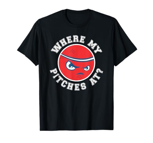 Kickball Team Shirt für Damen oder Herren - Where My Pitches At T-Shirt Kickball Team Shirt für Damen oder Herren - Where My Pitches At T-Shirt von Funny Kickball Team Shirts Co