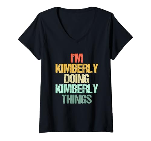 Damen I'm Kimberly Doing Kimberly Things - Lustiger Spruch Name Kimberly T-Shirt mit V-Ausschnitt Damen I'm Kimberly Doing Kimberly Things - Lustiger Spruch Name Kimberly T-Shirt mit V-Ausschnitt von Funny Kimberly Sayings & Funny Kimberly Designs