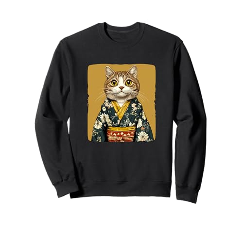 Japanische Katze mit Kimono Kostüm für Erwachsene und Kinder Sweatshirt Japanische Katze mit Kimono Kostüm für Erwachsene und Kinder Sweatshirt von Funny Kimono Cat
