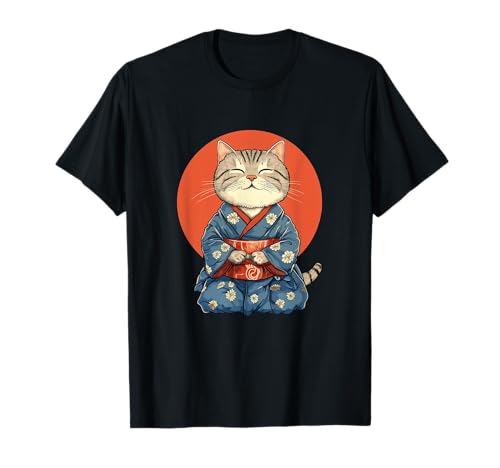 Japanisches Kimono-Katzenkostüm für Jungen und Mädchen T-Shirt Japanisches Kimono-Katzenkostüm für Jungen und Mädchen T-Shirt von Funny Kimono Cat