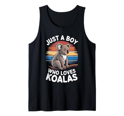 Herren Nur EIN Junge, der Koalas liebt, Vintage-Sonnenuntergang, Retro-Koala-Liebhaber Tank Top Herren Nur EIN Junge, der Koalas liebt, Vintage-Sonnenuntergang, Retro-Koala-Liebhaber Tank Top von Funny Koala Lover Apparel for Men Women