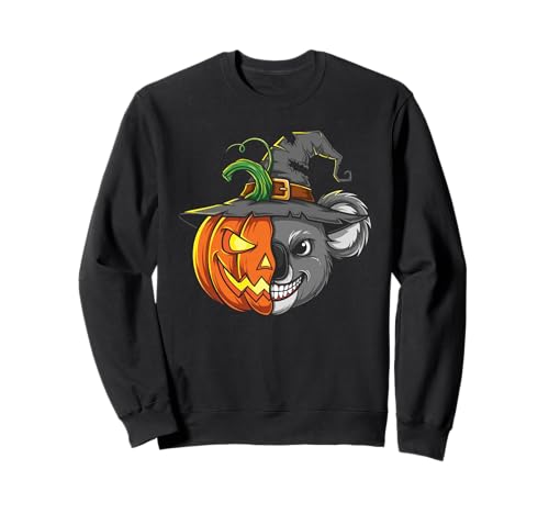 Koala Kürbis Jack O Laterne Halloween Kinder Herren Damen Sweatshirt von Funny Koala Lovers Halloween Pumpkin Outfits