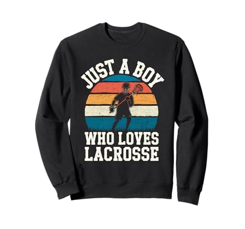 Just A Boy Who Loves Lacrosse Feldsport Kinder Lacrosse Sweatshirt Just A Boy Who Loves Lacrosse Feldsport Kinder Lacrosse Sweatshirt von Funny Lacrosse Apparel for Men Women