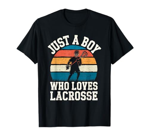 Just A Boy Who Loves Lacrosse Feldsport Kinder Lacrosse T-Shirt Just A Boy Who Loves Lacrosse Feldsport Kinder Lacrosse T-Shirt von Funny Lacrosse Apparel for Men Women