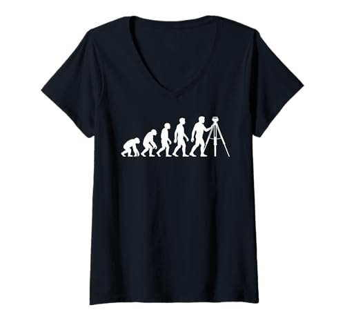Damen Surveying Professional Surveyor Evolution T-Shirt mit V-Ausschnitt Damen Surveying Professional Surveyor Evolution T-Shirt mit V-Ausschnitt von Funny Land Surveyors and Engineers Outfits