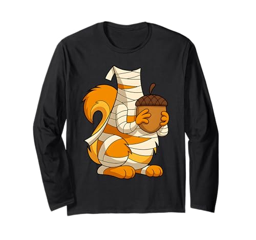 Lustiges Mumie Eichhörnchen Lazy Halloween Kostüm Kinder Karneval Langarmshirt Lustiges Mumie Eichhörnchen Lazy Halloween Kostüm Kinder Karneval Langarmshirt von Funny Last Minute Squirrel Halloween Costume Gifts
