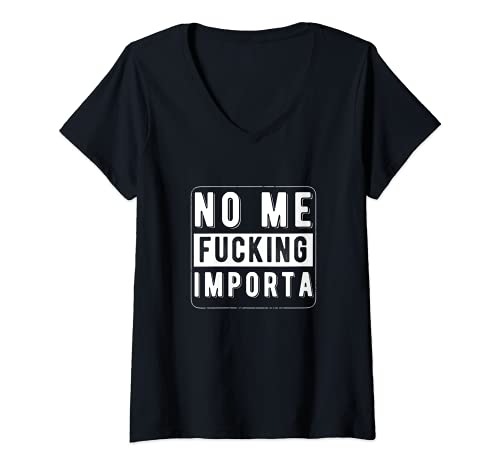 Damen No Me Verdammt Importa, Lustig Chicano Spanglish T-Shirt mit V-Ausschnitt Damen No Me Verdammt Importa, Lustig Chicano Spanglish T-Shirt mit V-Ausschnitt von Funny Latino Bilingual Spanglish Spanish Quotes