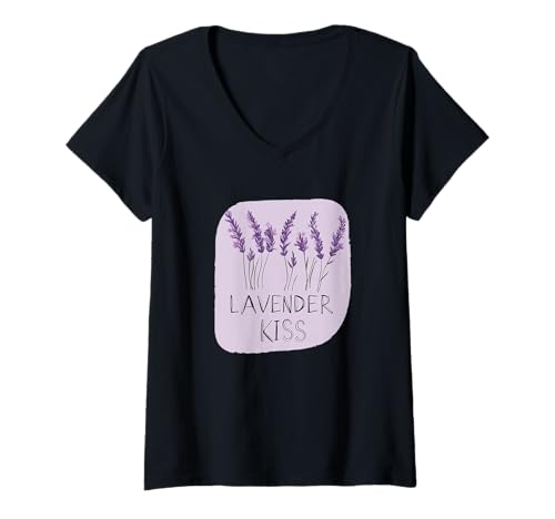 Damen Schönes Violettes Lavendelblumenkostüm für Mann und Frau T-Shirt mit V-Ausschnitt Damen Schönes Violettes Lavendelblumenkostüm für Mann und Frau T-Shirt mit V-Ausschnitt von Funny Lavender
