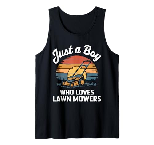 Herren Just A Boy Who Loves Rasenmäher Grasschneider Rasenmäher Tank Top Herren Just A Boy Who Loves Rasenmäher Grasschneider Rasenmäher Tank Top von Funny Lawn Mower Apparel for Men Women